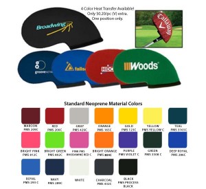 Wedge covers imprinted make great golf tournament bag item 